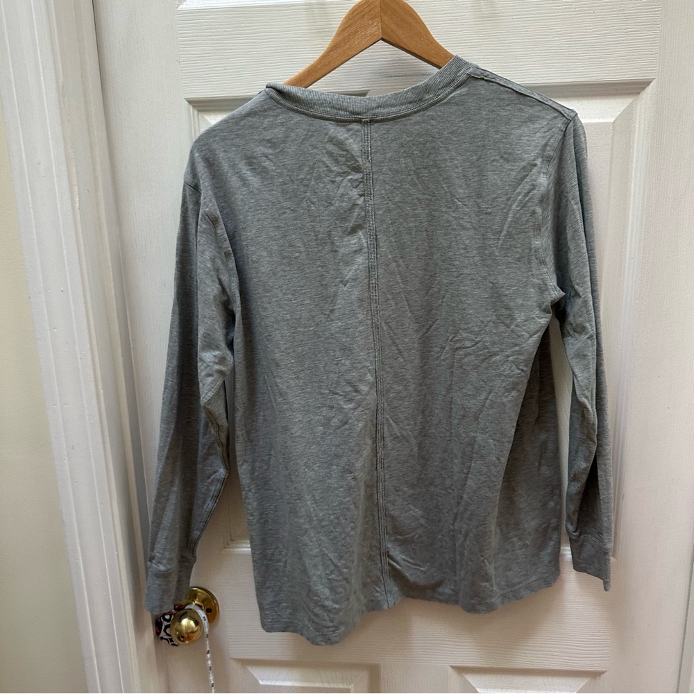 Lululemon Gray All Yours Long Sleeve Shirt top 8 - Picture 6 of 6